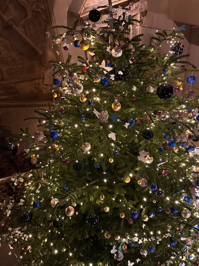 albero di natale a chatsworth house